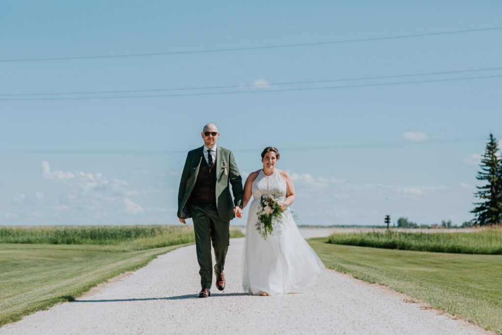 Manitoba Prairie Wedding Bride & Groom