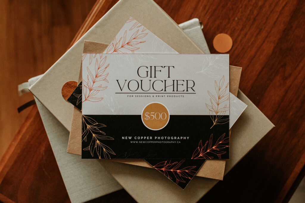 Photography Gift Cards in Winnipeg Manitoba by New Copper Photography 